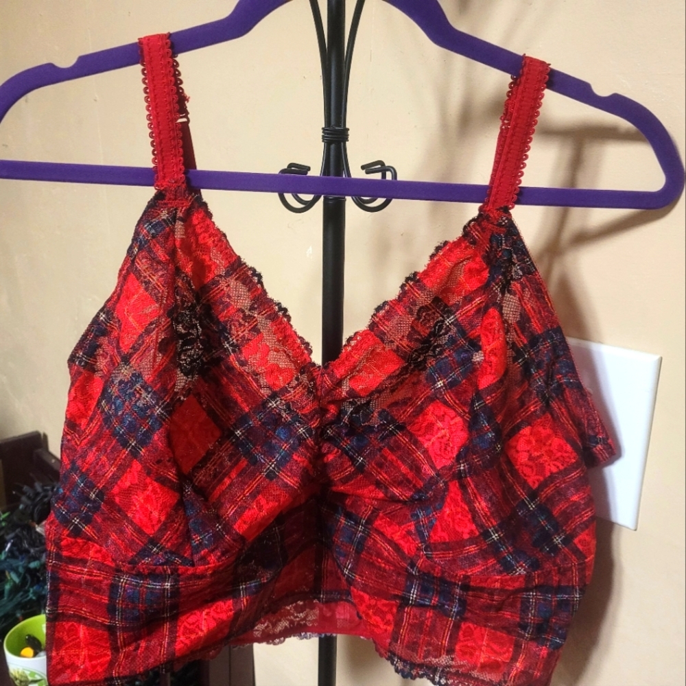 Torrid Plaid Christmas Bralette